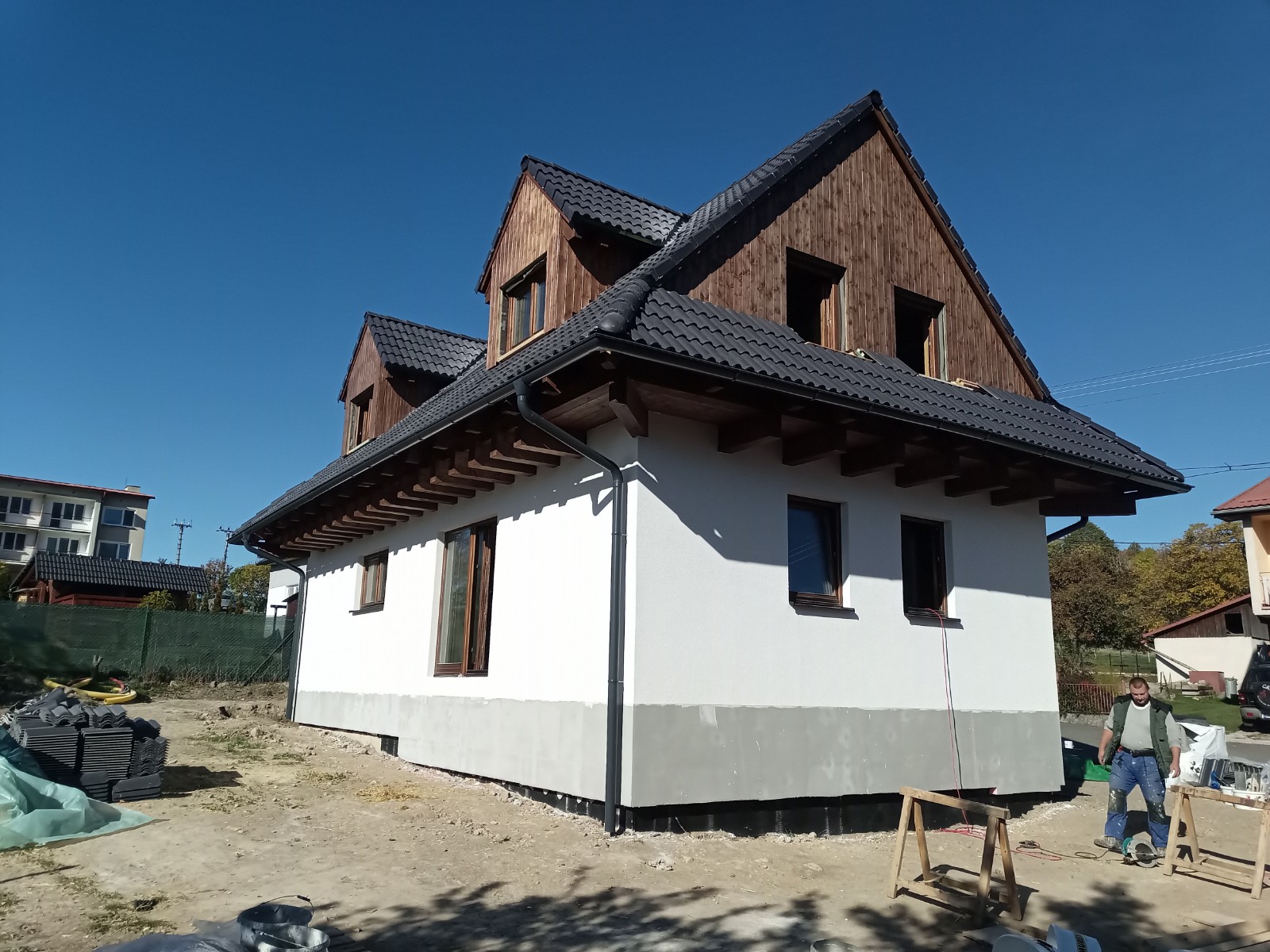 Realizácia rodinného drevodomu — dokončovacie práce